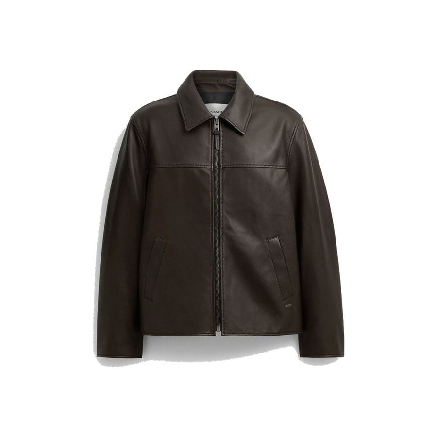 Coach Leather Jacket Burnt Espresso