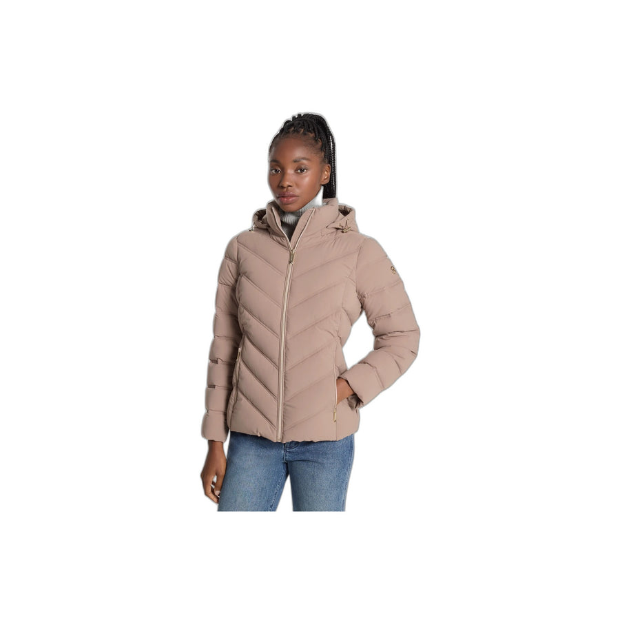 Michael Kors Packable Quilted Puffer Jacket TAUPE