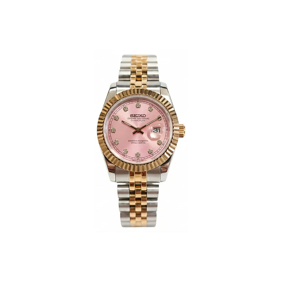 Seiko Mod Datejust 31mm Pink Diamond