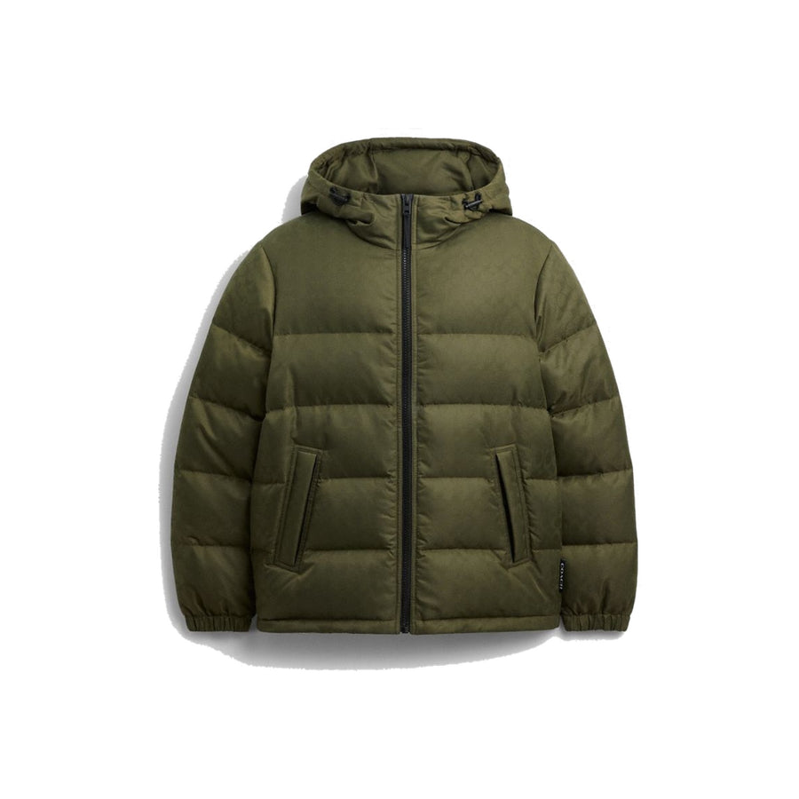 Coach Tonal Signature Down Jacket Light Olive