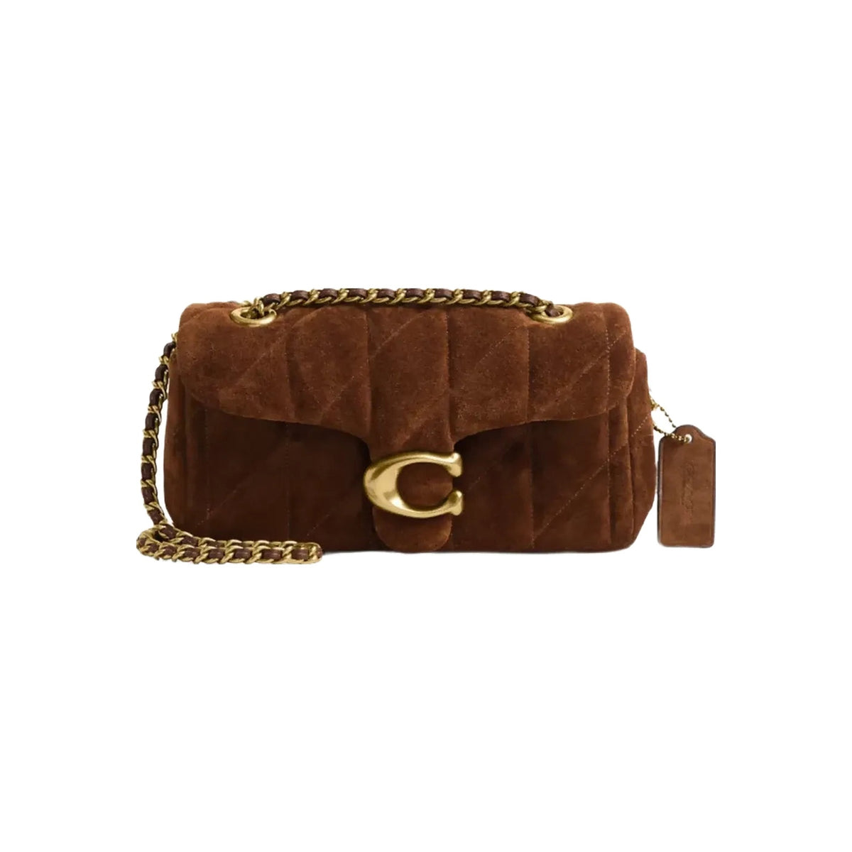 Coach Tabby Shoulder Bag 20 With Quilting in Brass Warm Brown