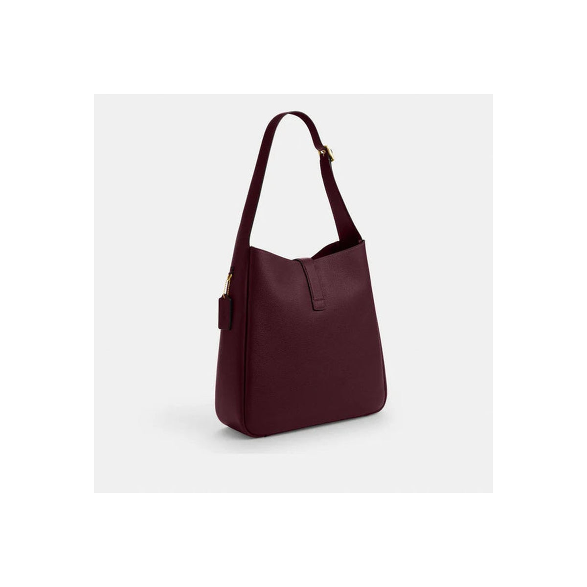 Coach Hadley Large Shoulder Bag Gold Dark Wine