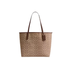 Coach City Tote Bag In Signature Canvas Tan