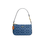 Coach Nolita 19 In Signature Denim Gold Indigo