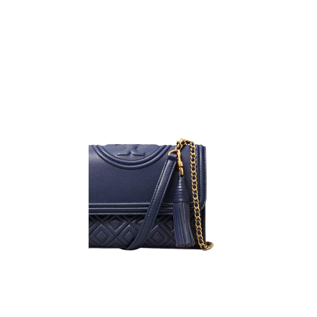 Tory Burch Fleming Small Convertible Shoulder Bag  OS royal navy