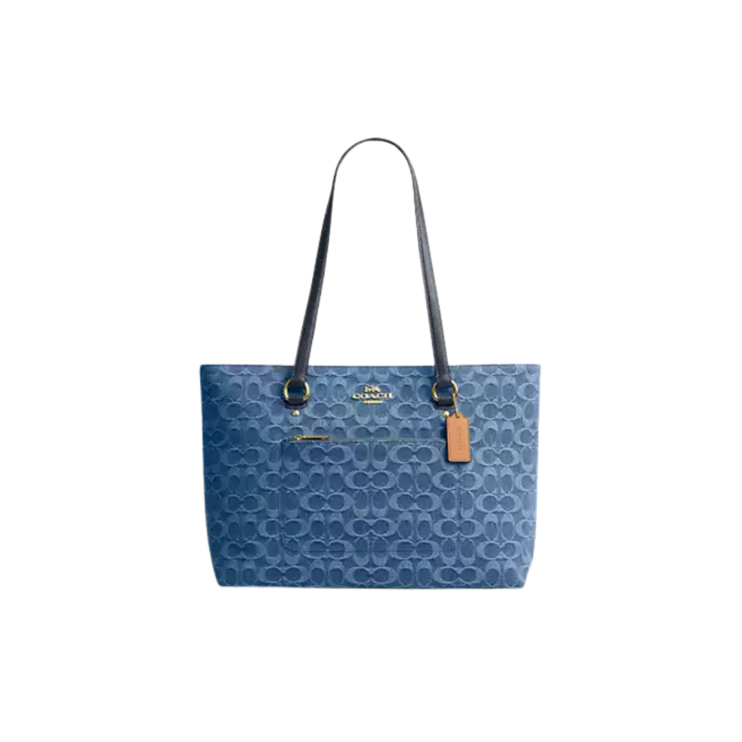 Coach station Tote Bag In Signature Denim
