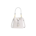 Coach Rowan Bucket Bag pebbled leather Gold Chalk