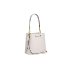 Coach Rowan Bucket Bag pebbled leather Gold Chalk
