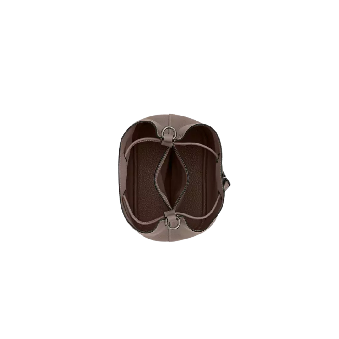 Coach Rowan Bucket Bag pebbled leather Dark stone