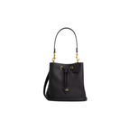 Coach Rowan Bucket Bag pebbled leather Gold Black
