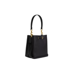 Coach Rowan Bucket Bag pebbled leather Gold Black