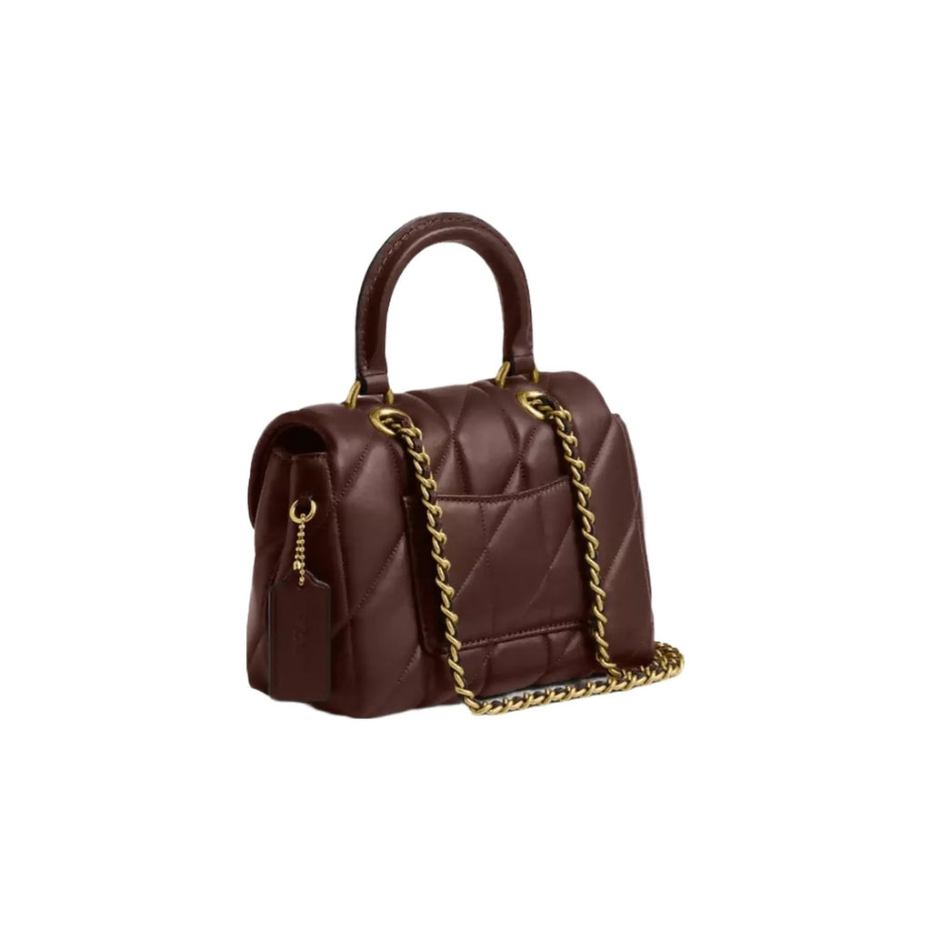 Coach Tabby Top Handle Bag With Quilting in Brass Maple