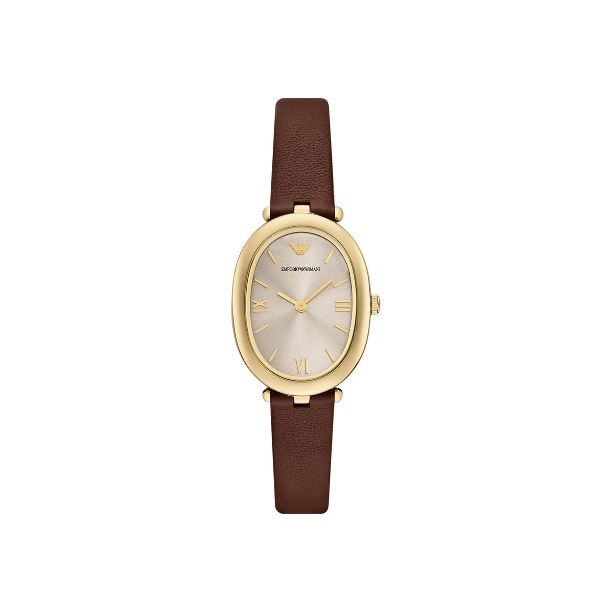 Two-Hand Brown Leather Watch (AR11708)
