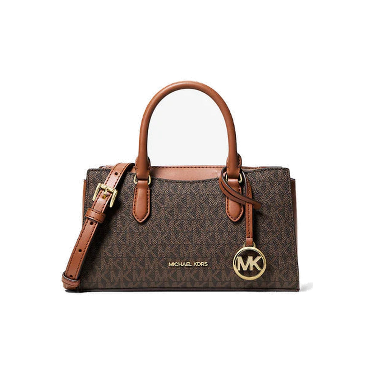 Michael Kors Arden Small Signature Logo Messenger Bag Brown