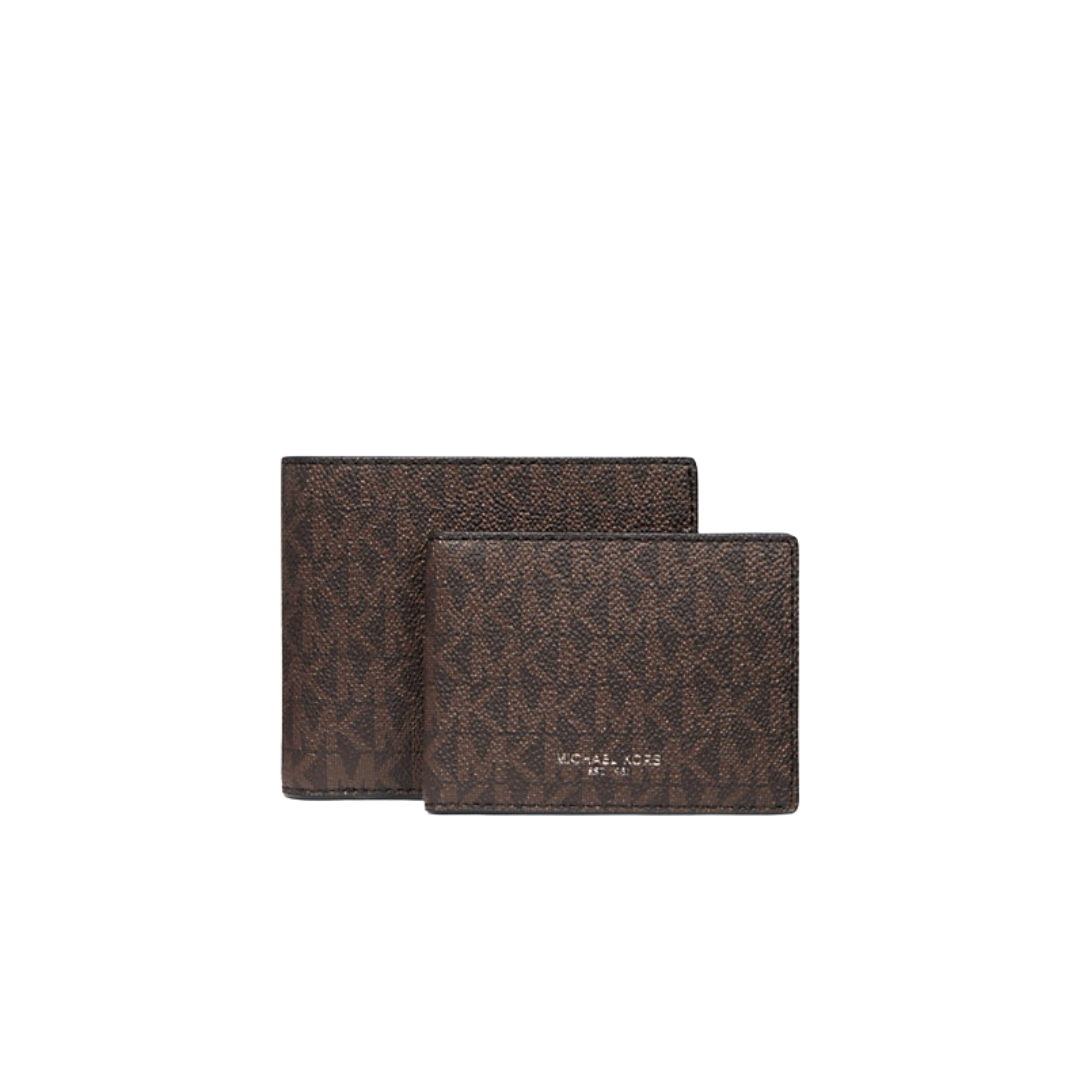 Michael Kors Harrison Logo Billfold Wallet With Passcase