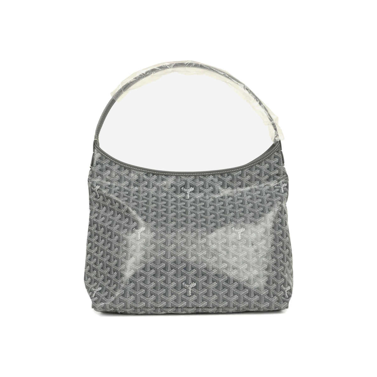 Goyard Goyardine Grey Boheme Hobo Bag Palladium Hardware