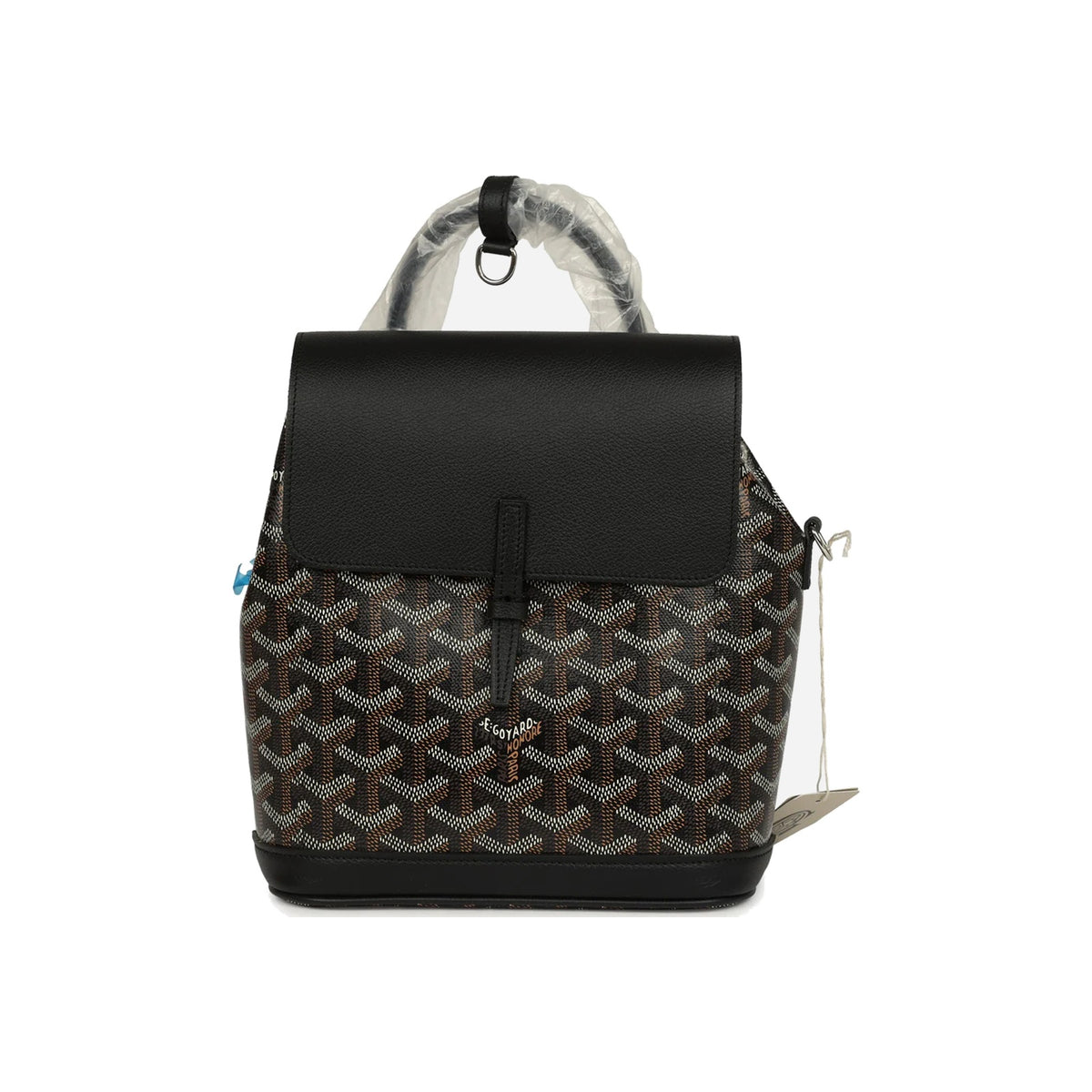 Goyard Goyardine Canvas Black Mini Alpin Backpack Palladium Hardware