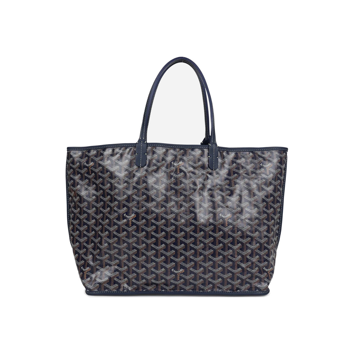 Goyard Anjou PM Navy Goyardine Canvas Palladium Hardware