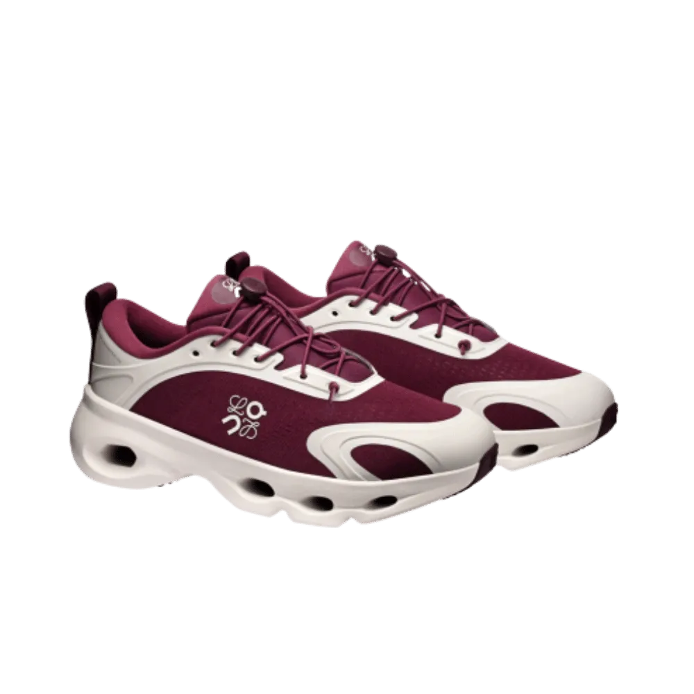 Loewe x On Running Cloudsolo Burgundy Eggshell