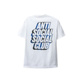Anti Social Social Club Blocked Blue Plaid White Tee