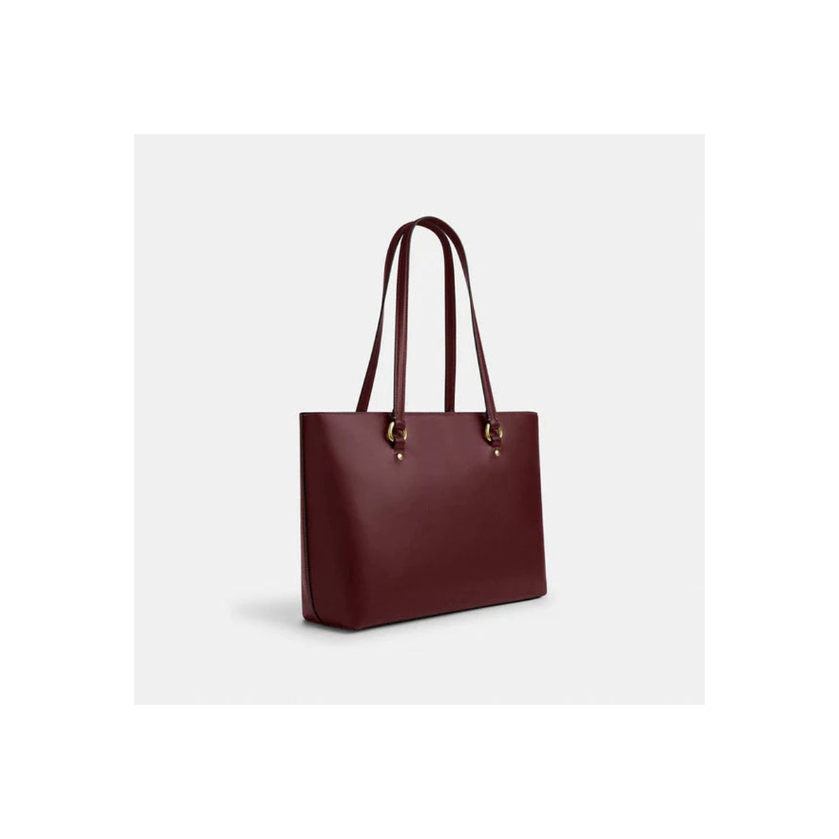 Coach Station Tote Bag Gold Maroon