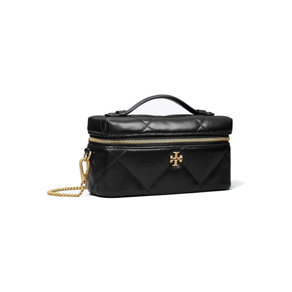 Tory Burch Kira Diamond Quilt East-West Vanity Case Black