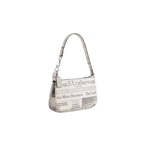 Coach Nolita 19 With Newspaper Print in Silver Chalk Multi