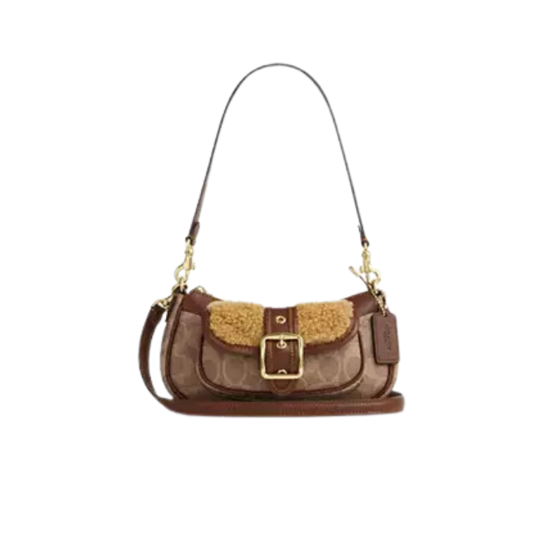 Ashton Mini Shoulder Bag In Signature Canvas vintage brown