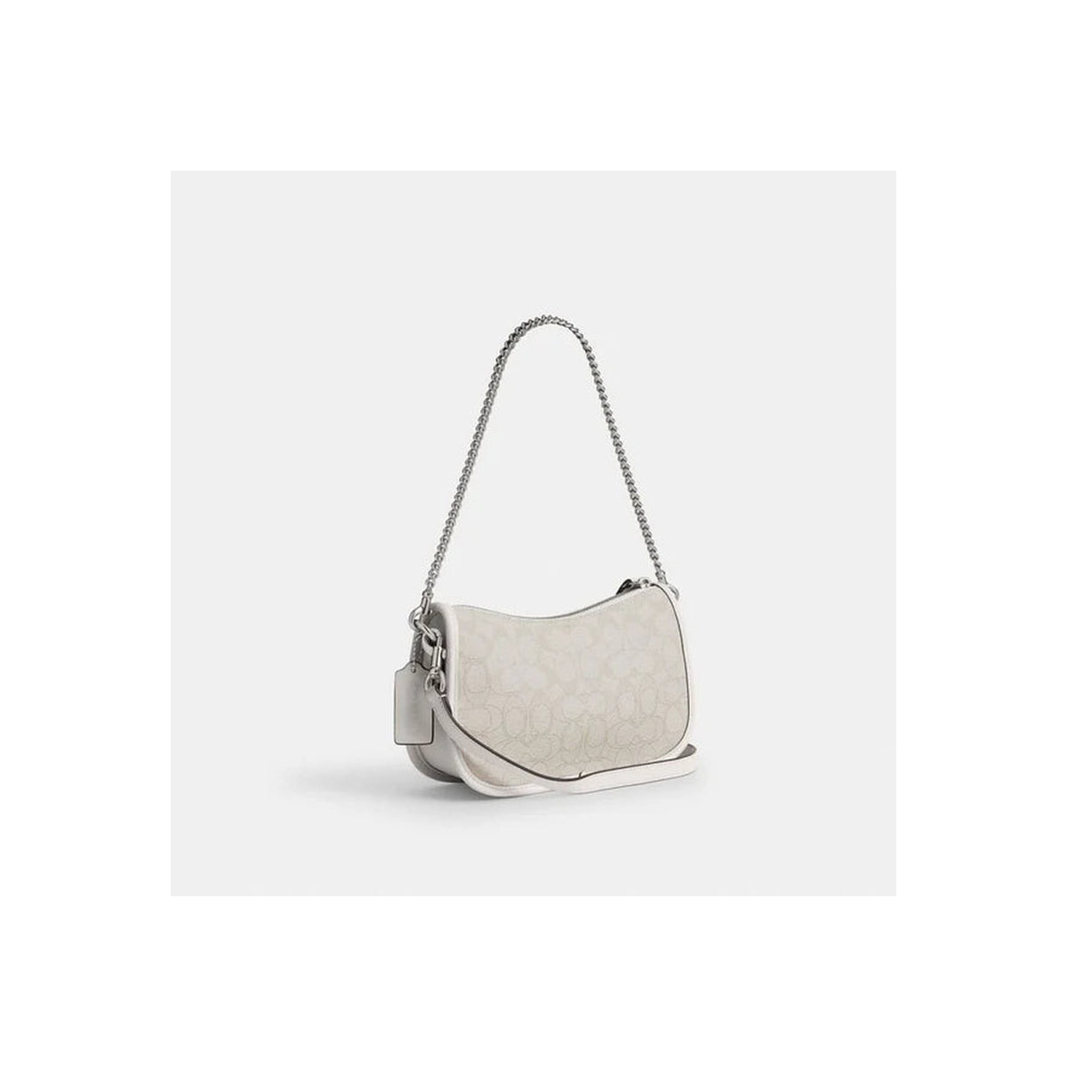 Coach Swinger Bag In Signature Jacquard Silver Cloud Chalk