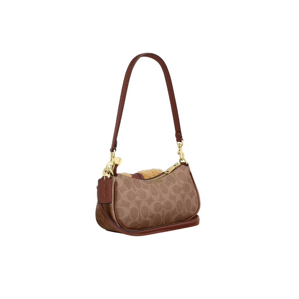 Ashton Mini Shoulder Bag In Signature Canvas vintage brown