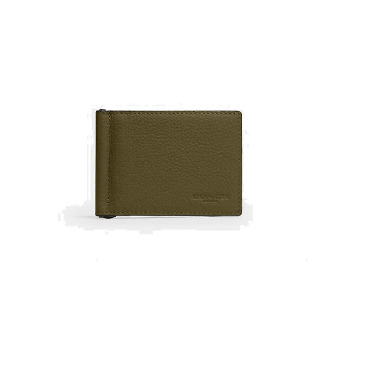 Coach Slim Money Clip Billfold Wallet Gunmetal Olive