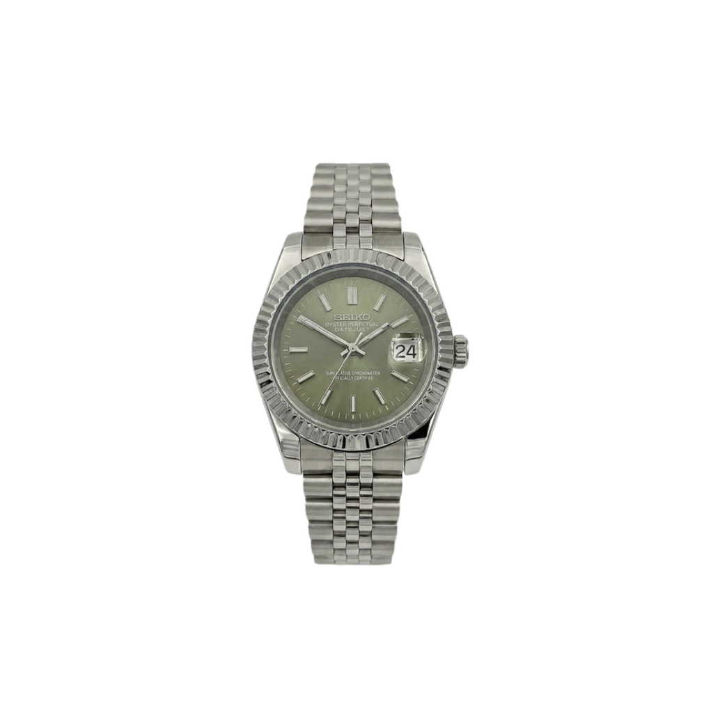 Seiko Mod Datejust Mint Green