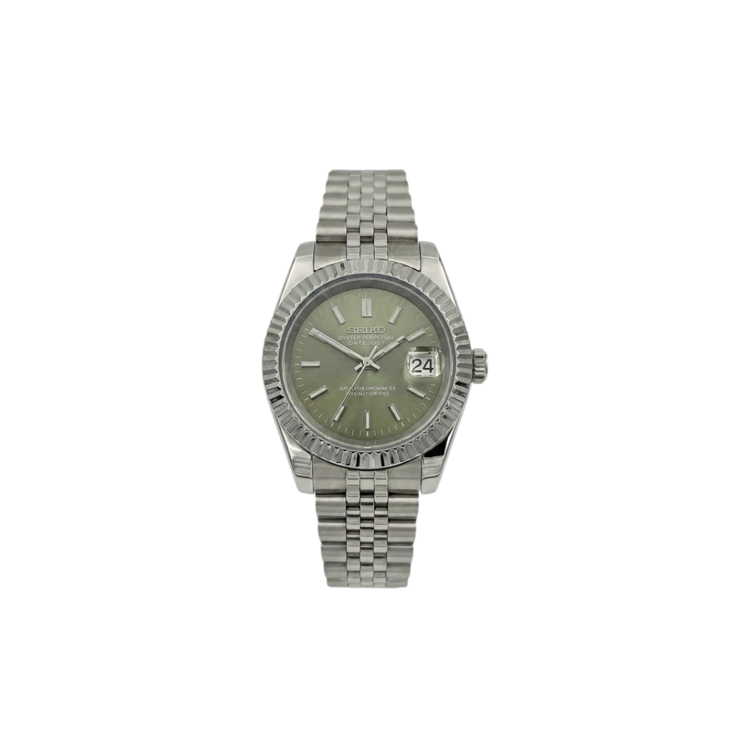 Seiko Mod Datejust Mint Green