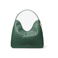 Michael Kors Nayla Medium Woven Shoulder Bag Moss
