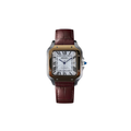 Seiko Mod  Santos White Brown Leather