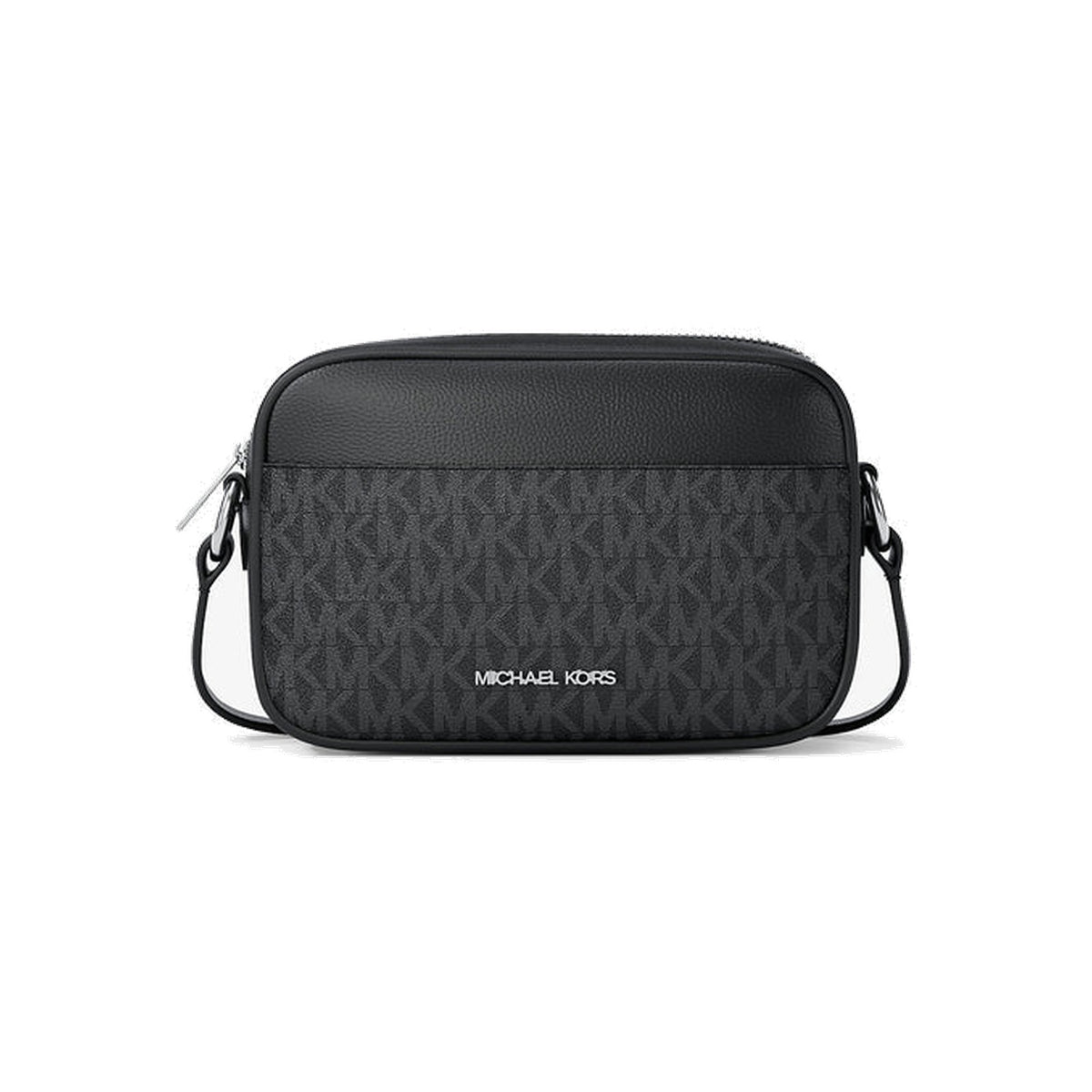 Michael Kors Jet Set Travel Small Signature Logo Camera Crossbody Bag Black