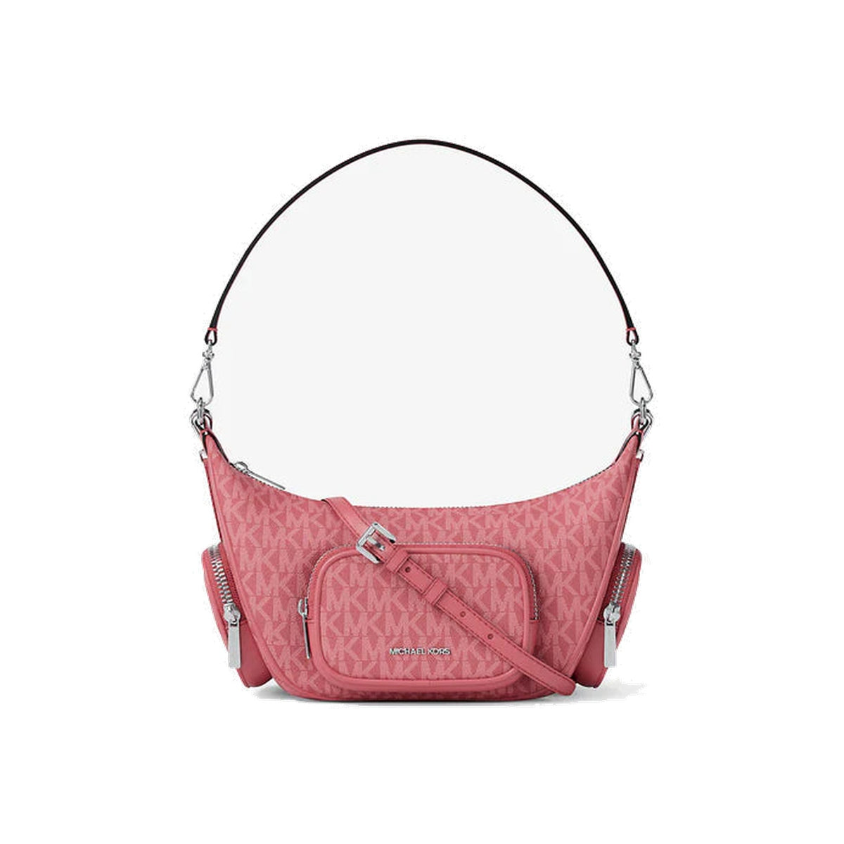 Michael Kors Merritt Small Signature Logo Convertible Shoulder Bag Hibiscus
