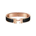 Hermes Clic H Bracelet Pm Rose Gold-Tone Black