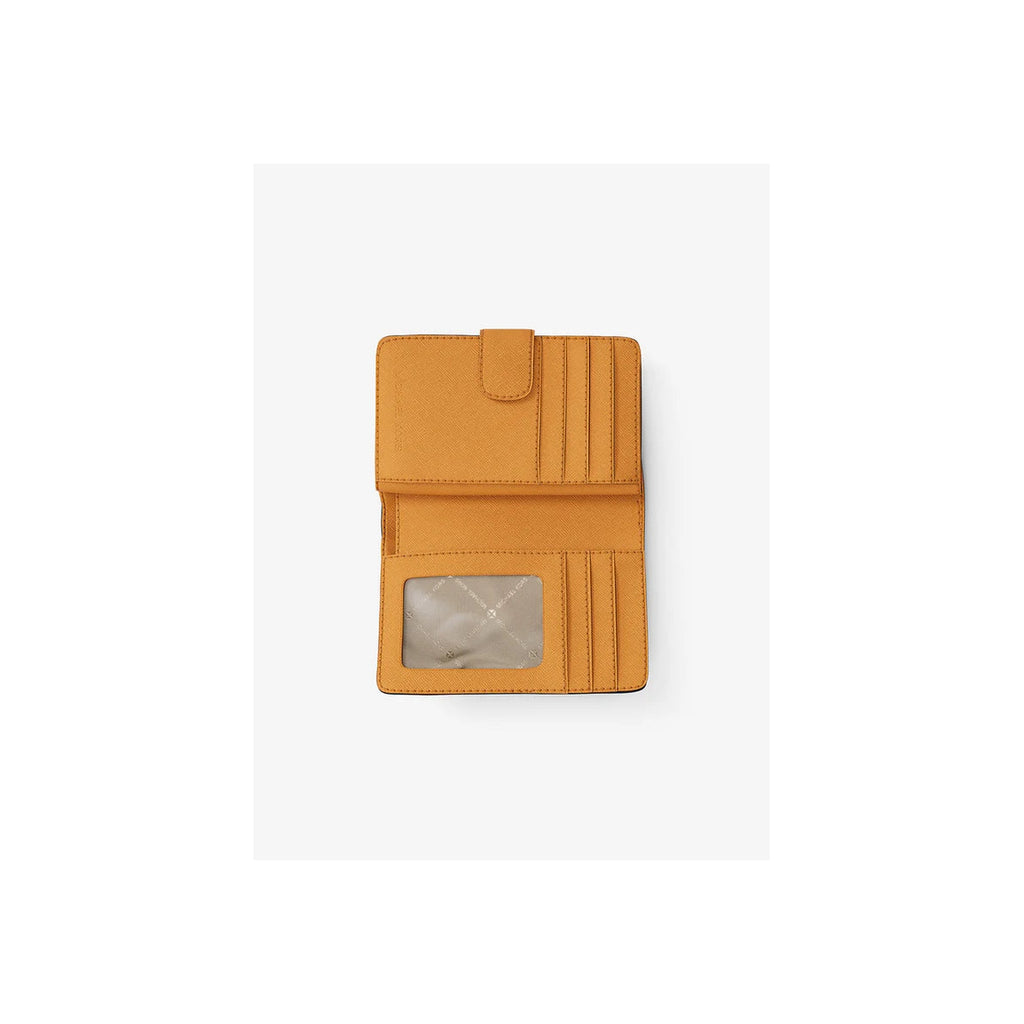 Michael Kors Medium Crossgrain Leather Wallet Radiant Orange