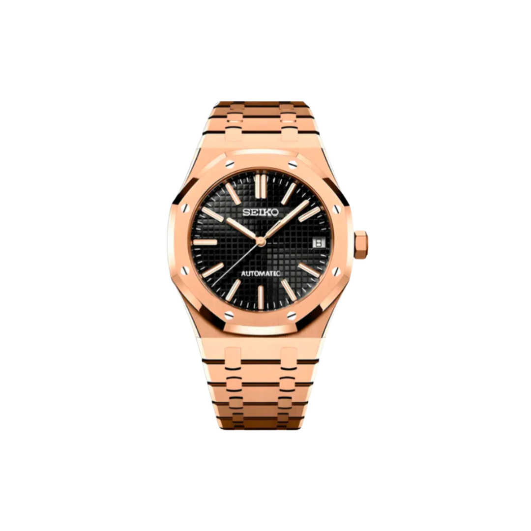 Seiko Mod Royal Oak – Black Rosegold