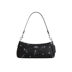 Coach Charlotte Shoulder Bag With Star Print Silver Black Multi