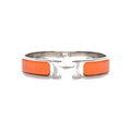 Hermes Bracelet Narrow Clic Clac H Enamel Pm Silver-Tone Orange