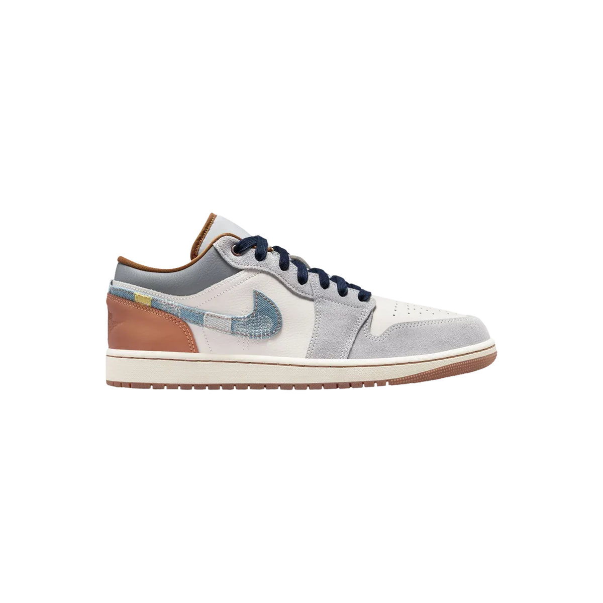 Air Jordan 1 Low SE 'Phantom Repaired Denim Swoosh'