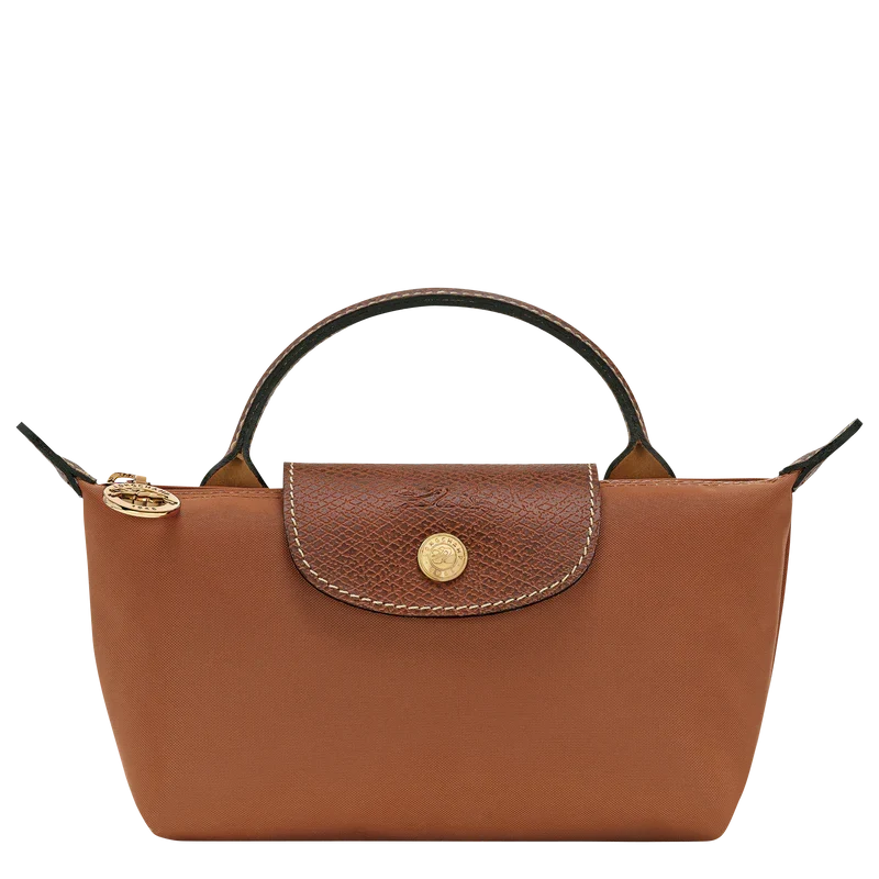 Longchamp Le Pliage Original Pouch with handle Cognac