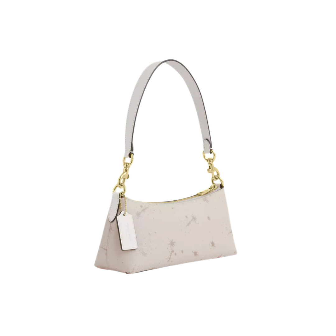 Coach Charlotte Shoulder Bag With Star Print novelty leather Gold Chalk Multi