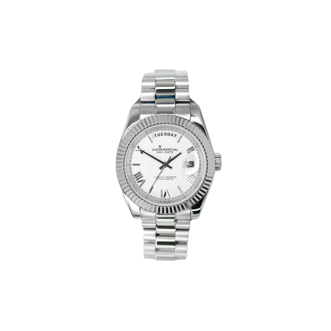 Seiko Mod Daydate Roman White