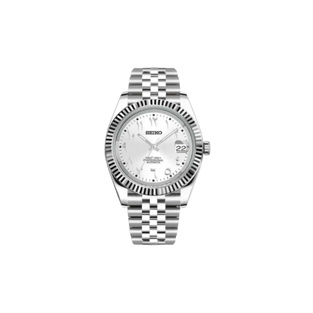 Seiko mod Datejust Silver Arabic
