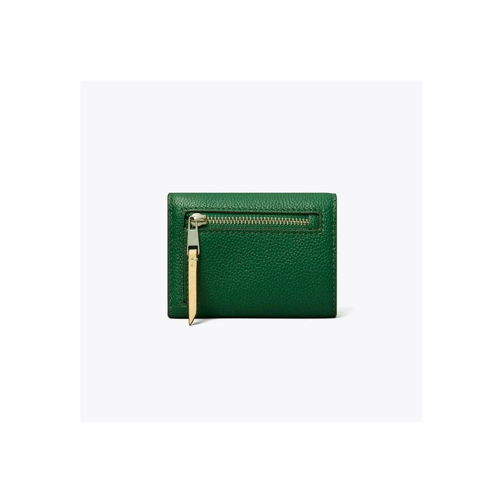 Tory Burch Small Pebble Envelope Wallet Dark Kale