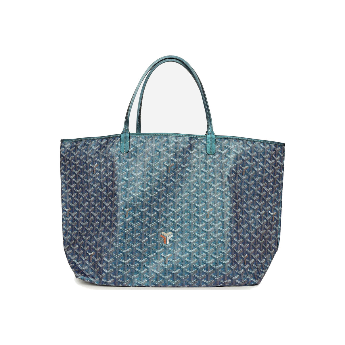 Goyard Goyardine Pearly Blue Saint Louis GM Tote Bag Palladium Hardware