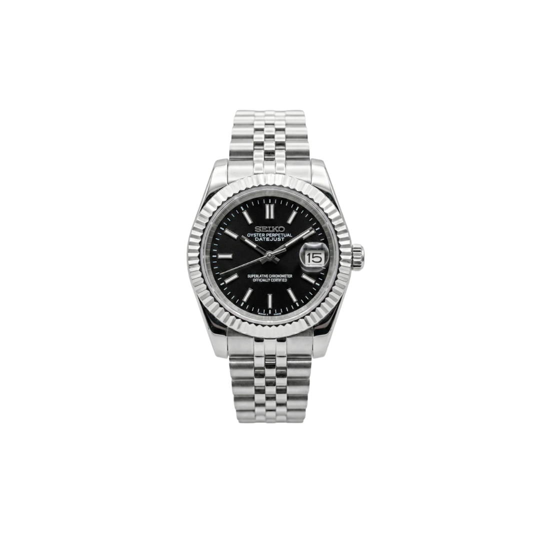 Seiko Mod Datejust Black